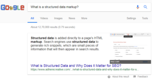 What is a structured data markup?